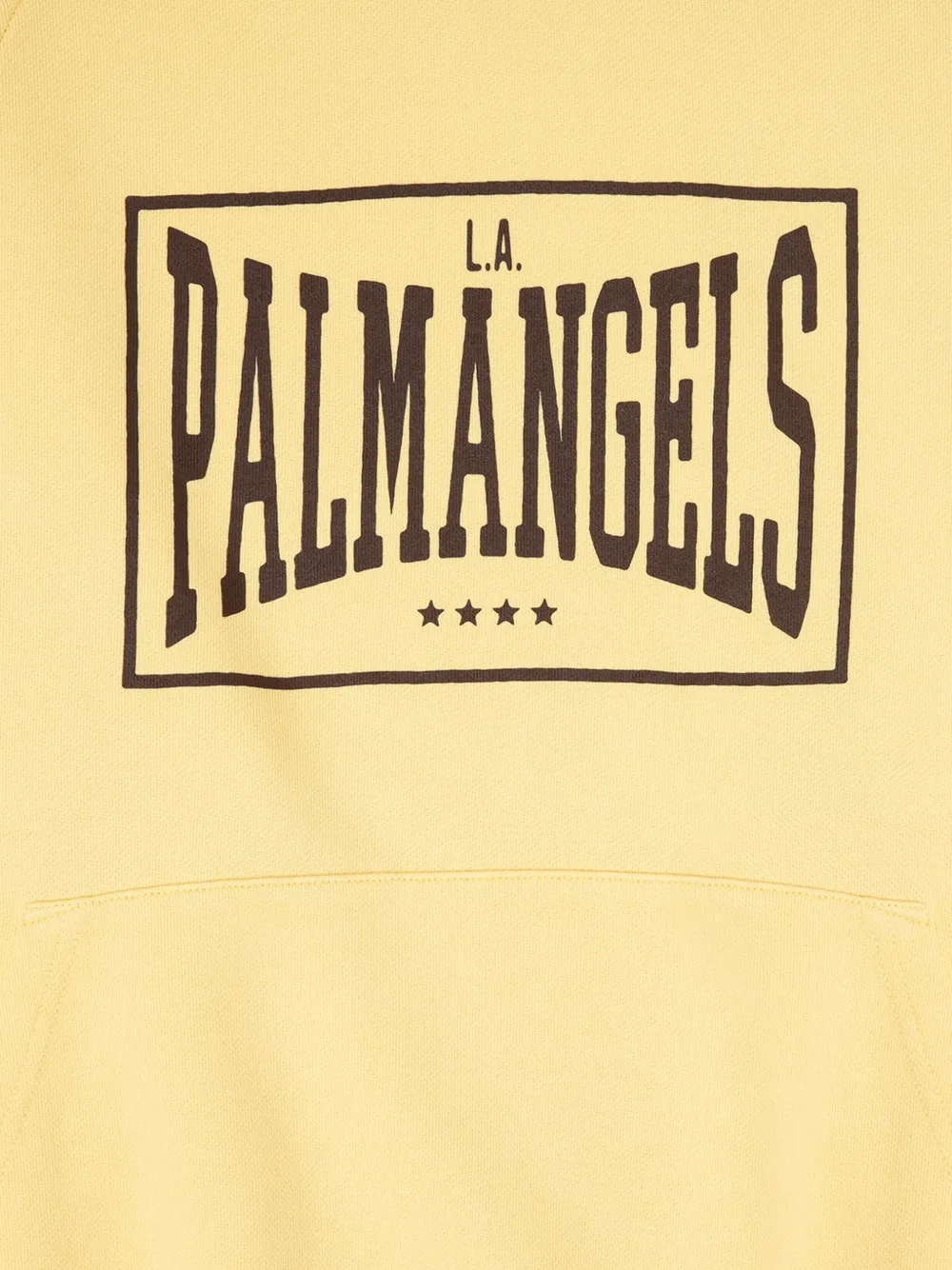 Palm Angels box-logo loose hoodie Geel