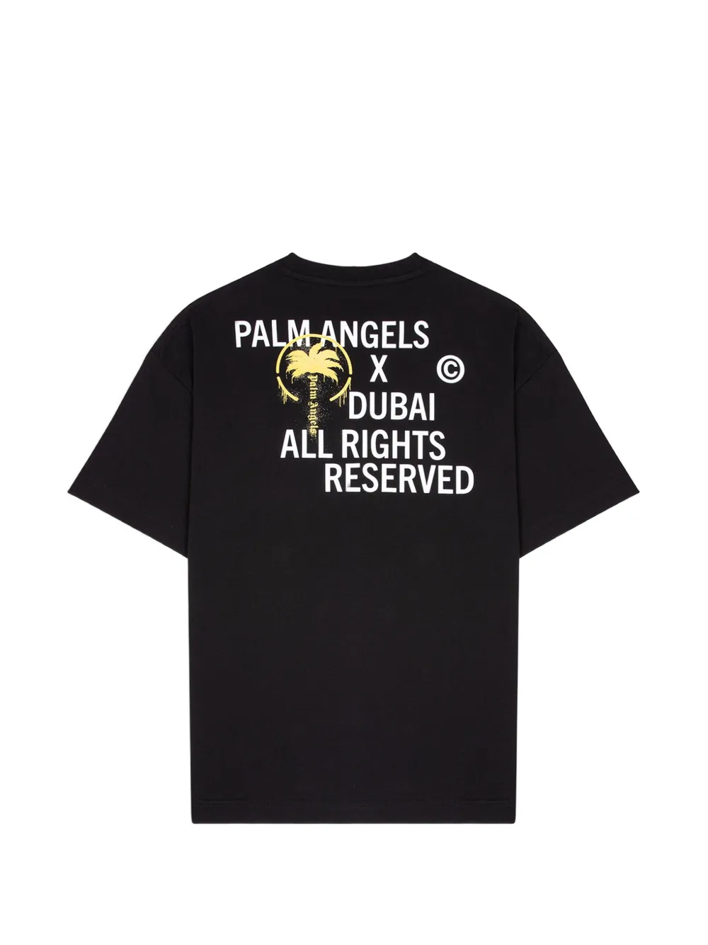 Palm Angels x Dubai katoenen T-shirt met logo-print Zwart