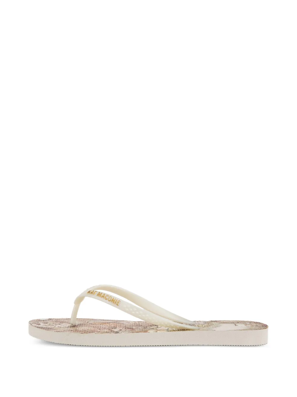 Kat Maconie Sola leaf-print flip-flops
