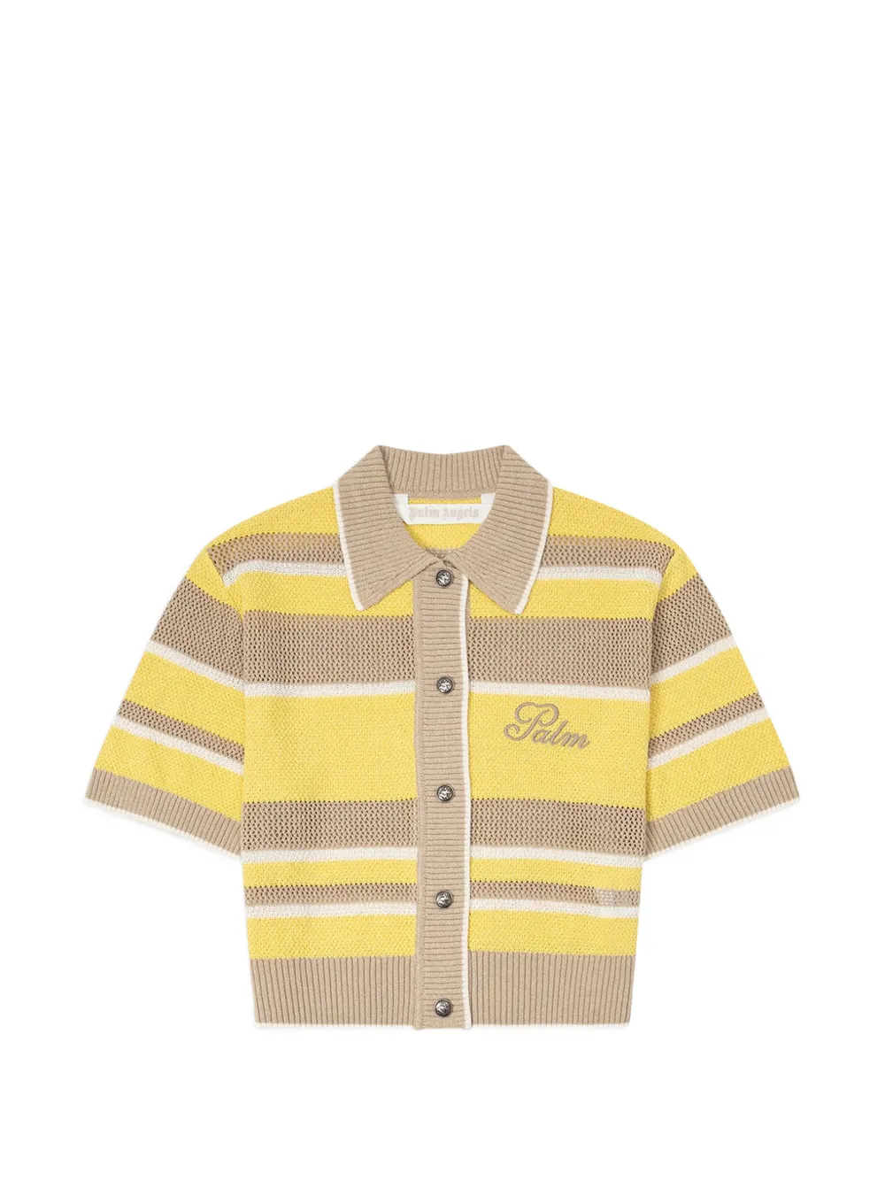 Palm Angels striped embroidered cardigan