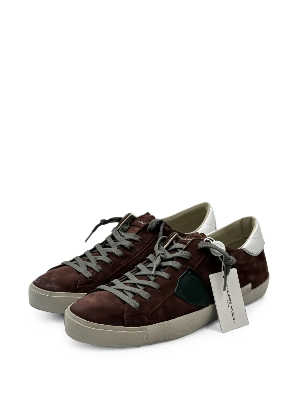 Philippe Model Paris PRLU.XS25 logo-patch sneakers Bruin
