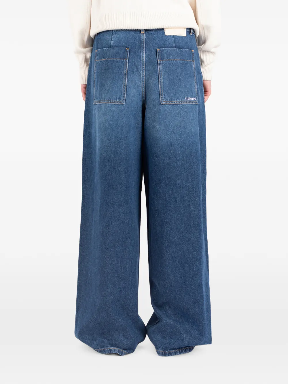 Société Anonyme Jeans met wijde pijpen Blauw