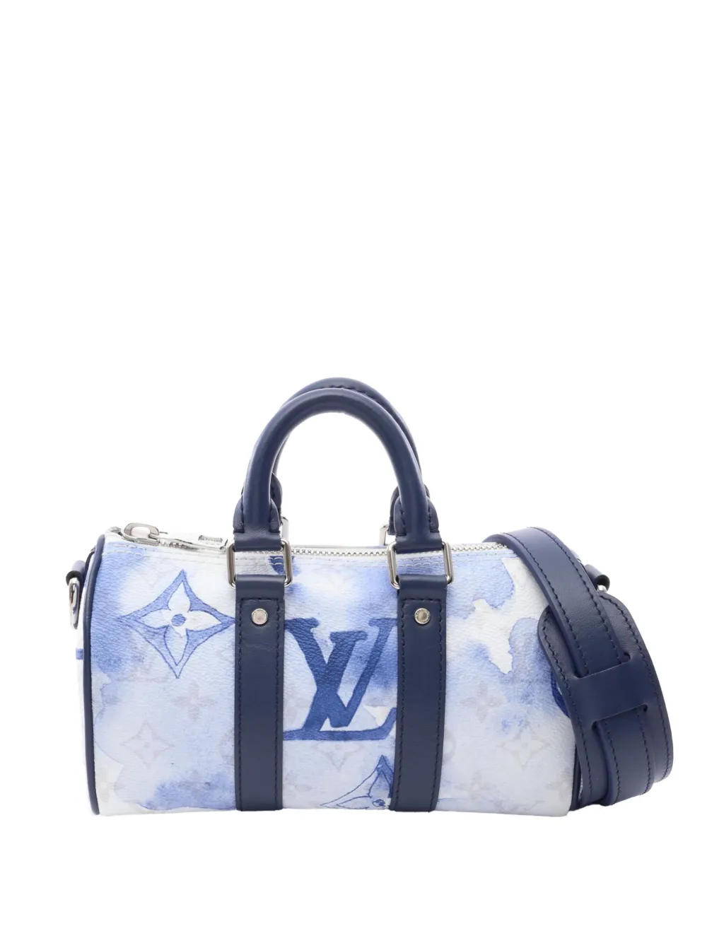 Louis Vuitton Pre-Owned 2021 Monogram Watercolor Keepall Bandouliere XS satchel - Bianco