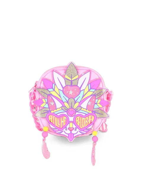Billieblush glitter-detail cat-patch shoulder bag