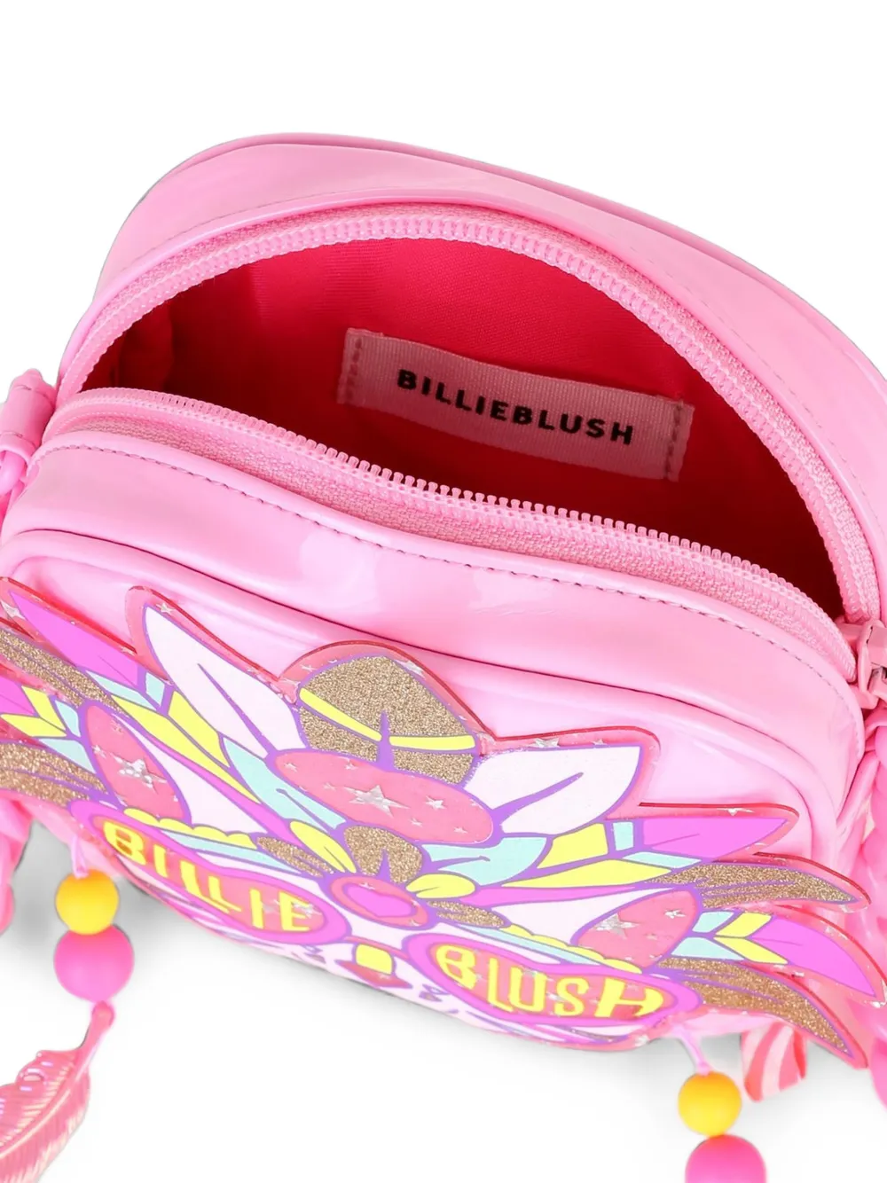 Billieblush Schoudertas met opgestikte kat en glitters Roze