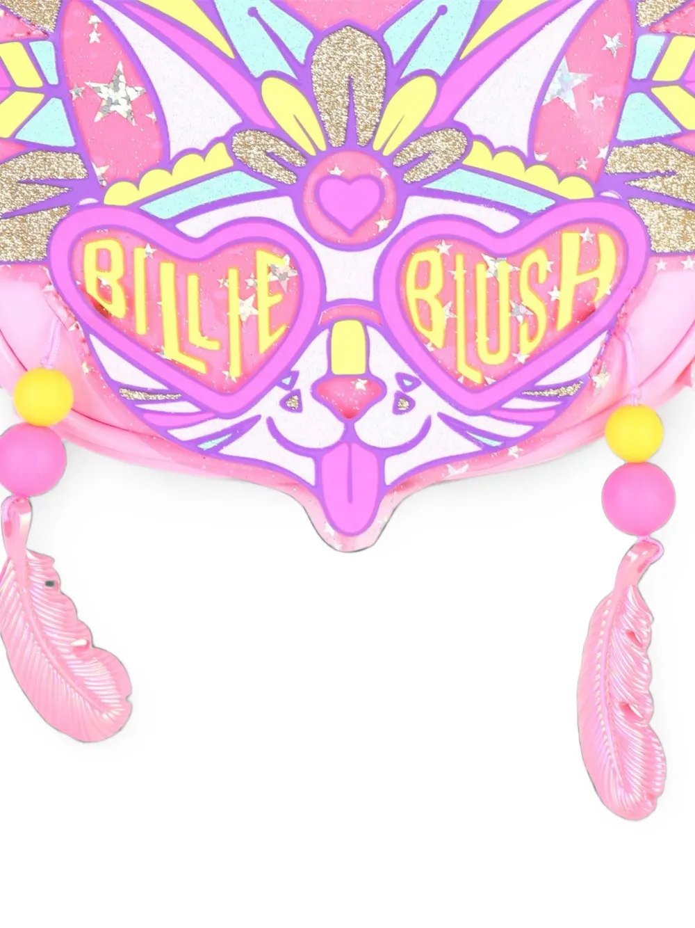 Billieblush Schoudertas met opgestikte kat en glitters Roze