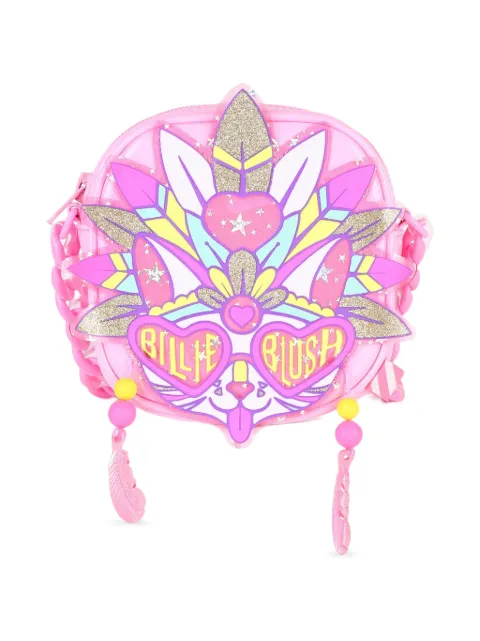 Billieblush glitter-detail cat-patch shoulder bag