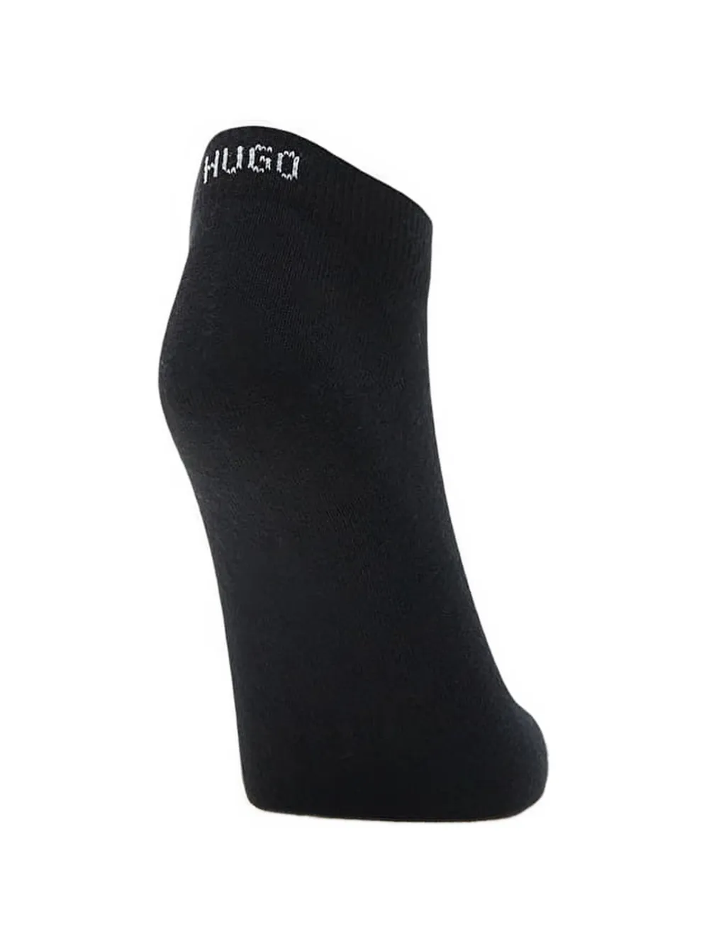 HUGO Zes paar 6P enkelsokken met logo-print Zwart