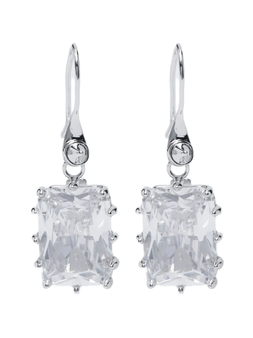Eddie Borgo Rectangle Estate drop earrings - Argento