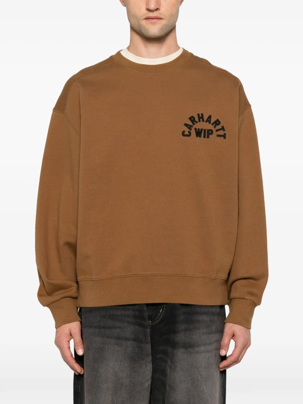 Carhartt WIP Sweater met geborduurd logo Bruin