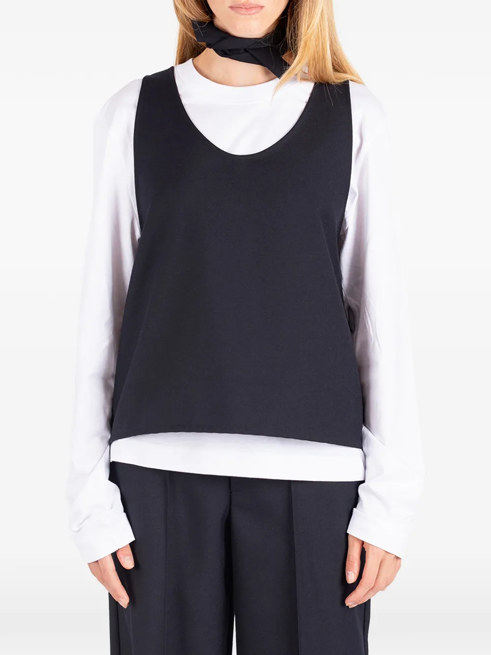 Société Anonyme back-slit wool top