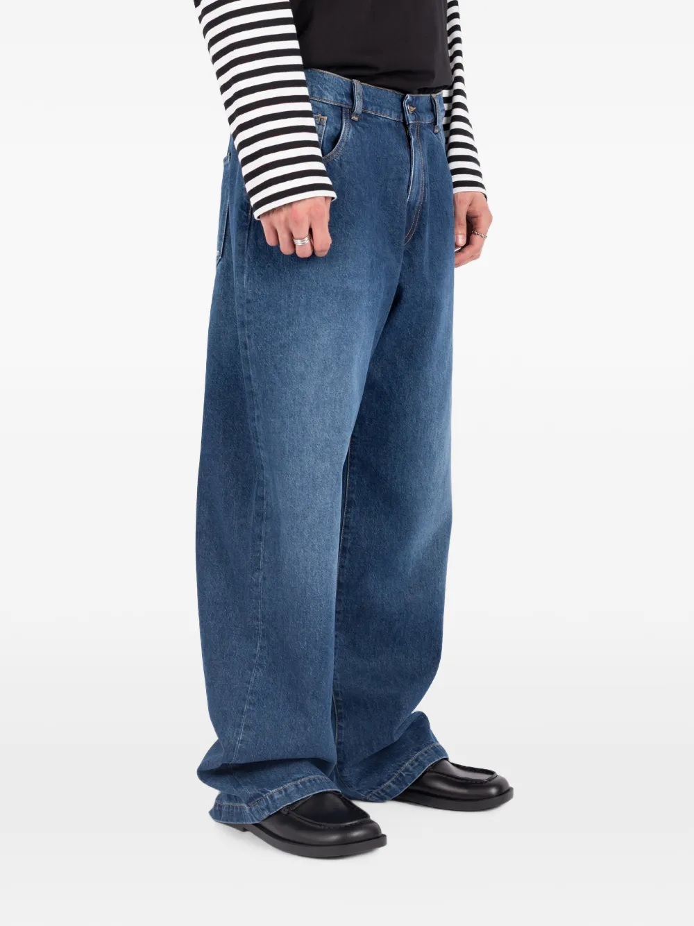 Société Anonyme Jeans met wijde pijpen Blauw