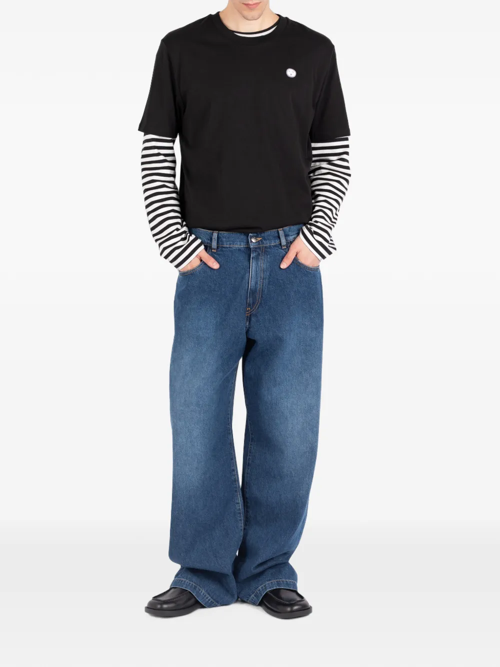 Société Anonyme Jeans met wijde pijpen Blauw