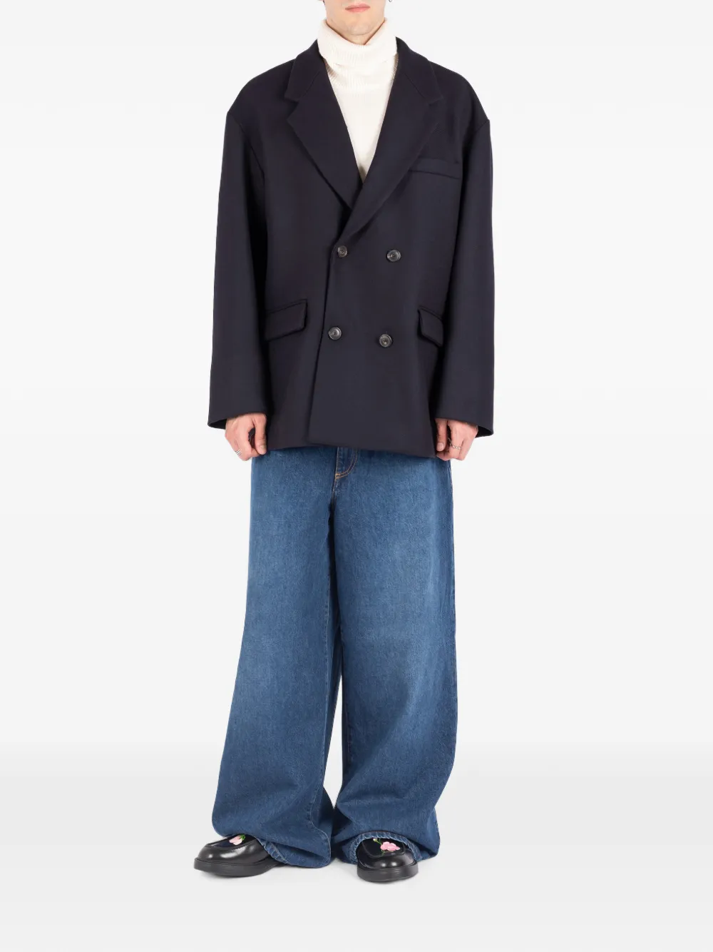 Société Anonyme Big Mama blazer met dubbele rij knopen en gekerfde revers Blauw