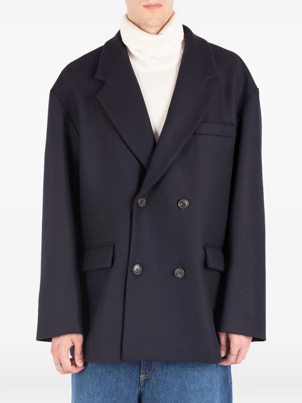 Société Anonyme Big Mama blazer met dubbele rij knopen en gekerfde revers Blauw