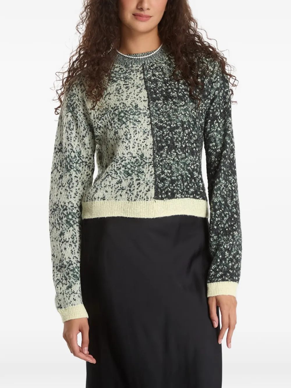 Desigual two-tone floral-print sweater