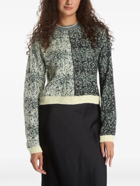 Desigual two-tone floral-print sweater