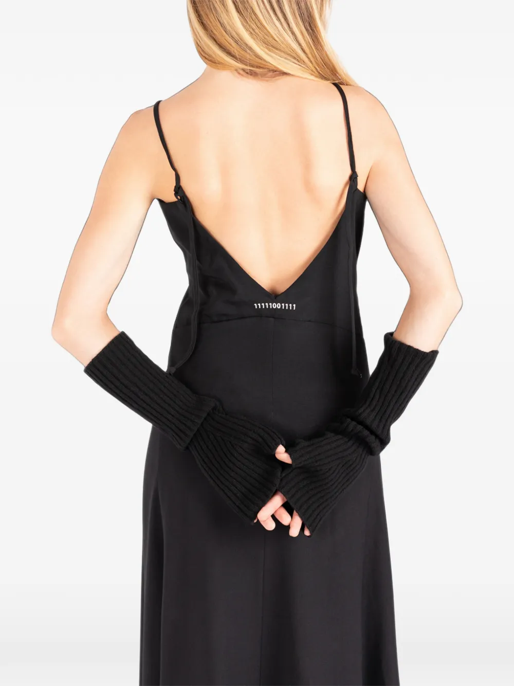 Société Anonyme Long Island V-neck wool maxi dress Zwart