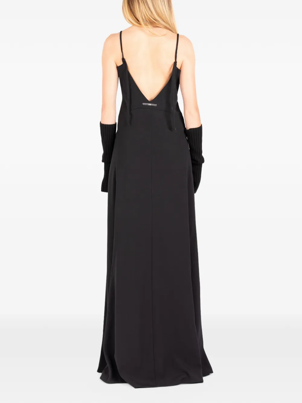 Société Anonyme Long Island V-neck wool maxi dress Zwart