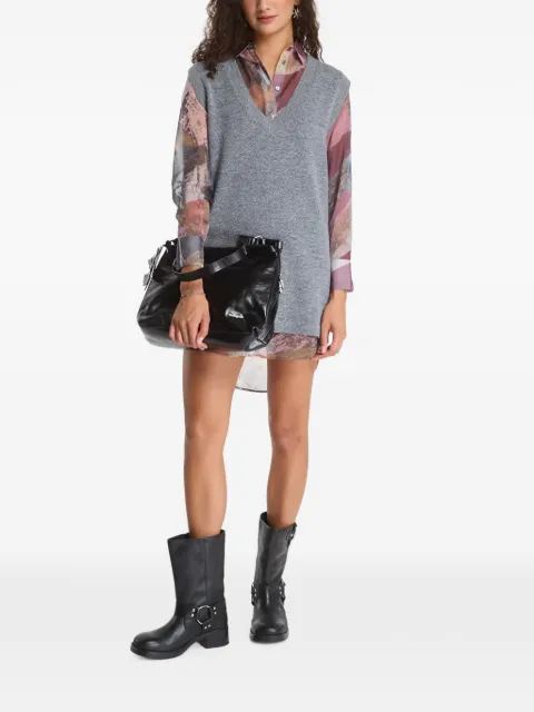 Desigual V-neck layered-effect mini dress