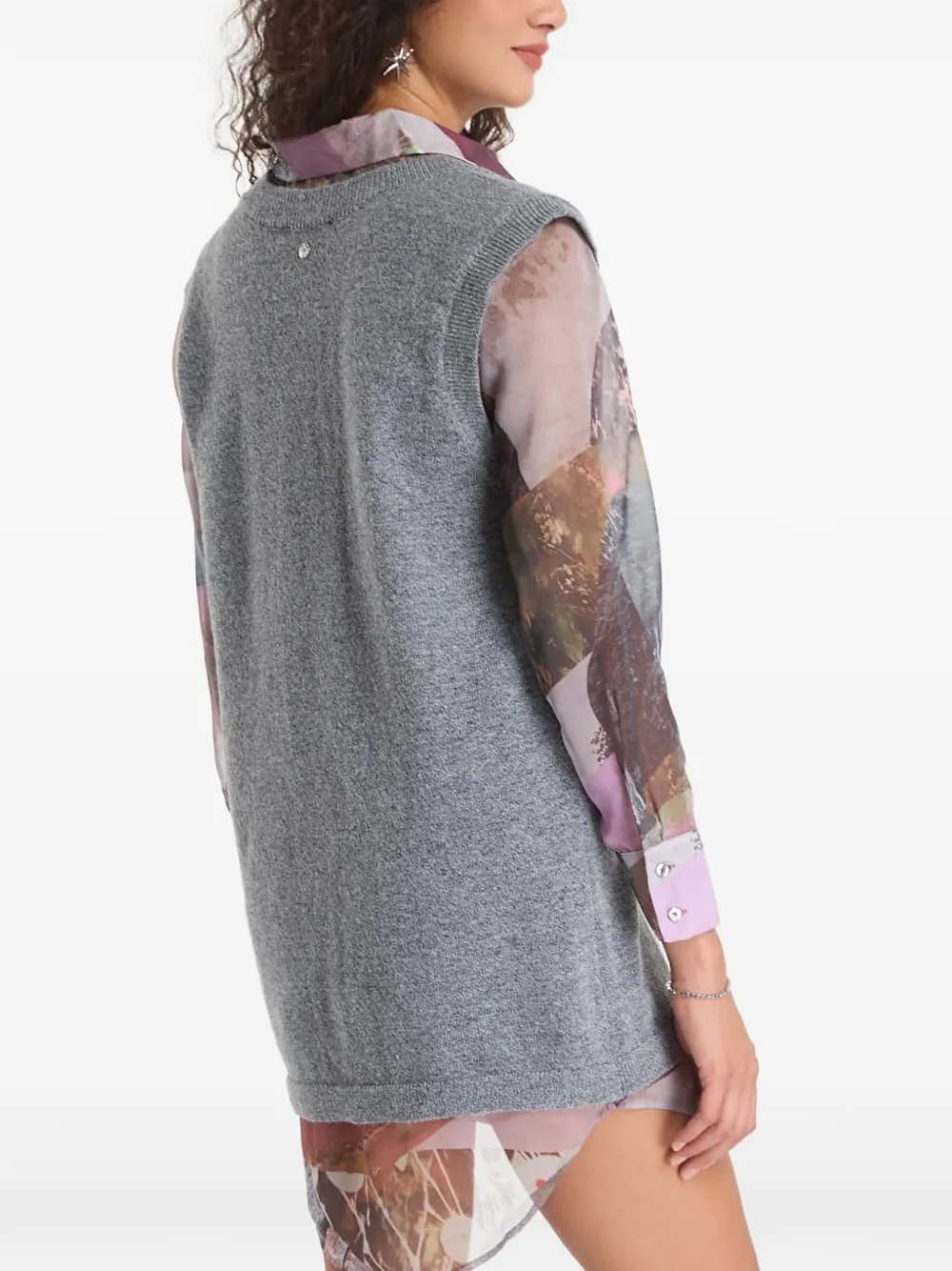 Desigual Mini-jurk met gelaagd-effect en V-hals Grijs
