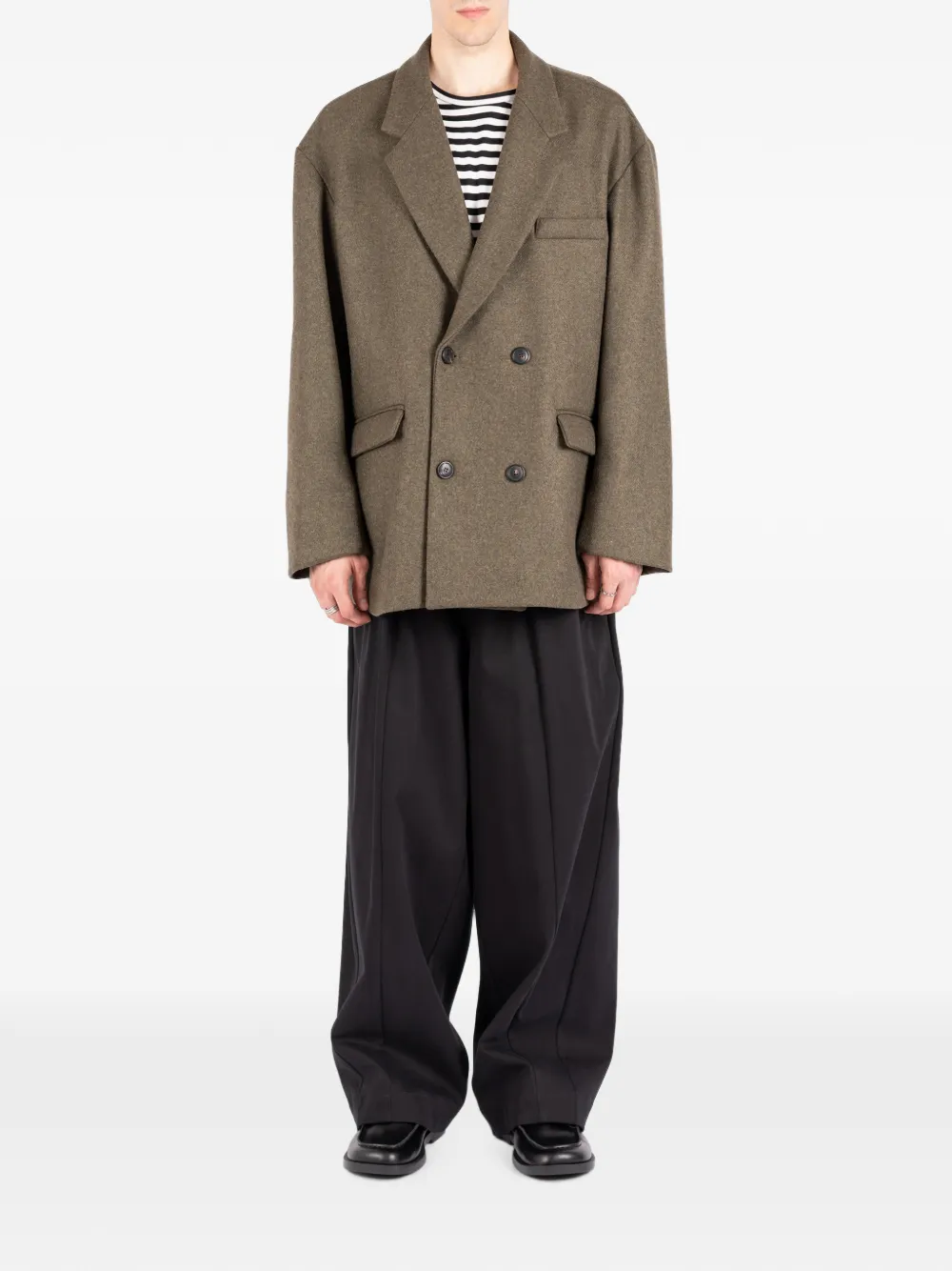 Société Anonyme Blazer met dubbele rij knopen Groen