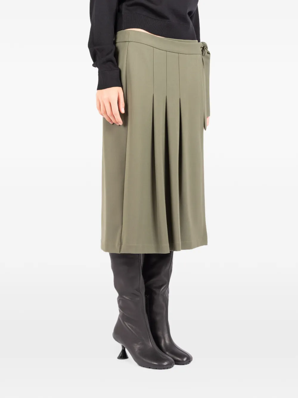 Société Anonyme Japkilt pleated midi skirt Groen