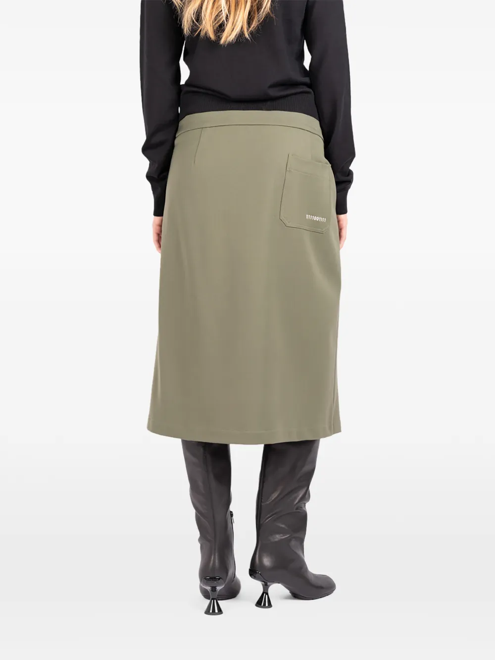 Société Anonyme Japkilt pleated midi skirt Groen