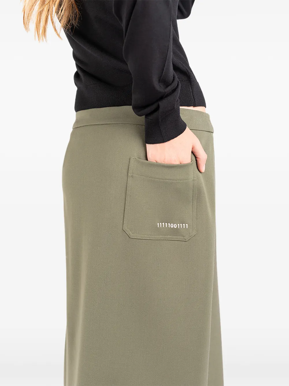 Société Anonyme Japkilt pleated midi skirt Groen