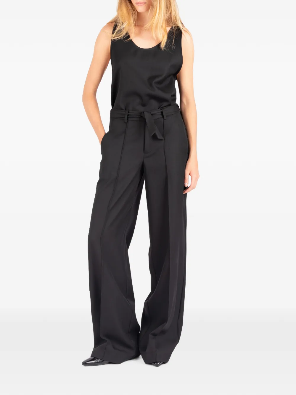 Société Anonyme Dalston tie-waist wide-leg trousers Zwart
