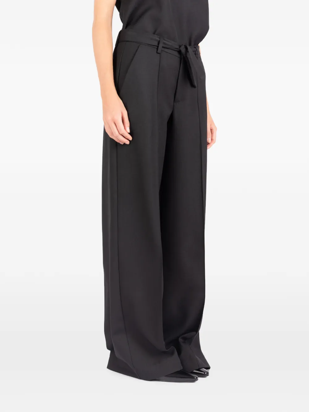 Société Anonyme Dalston tie-waist wide-leg trousers Zwart