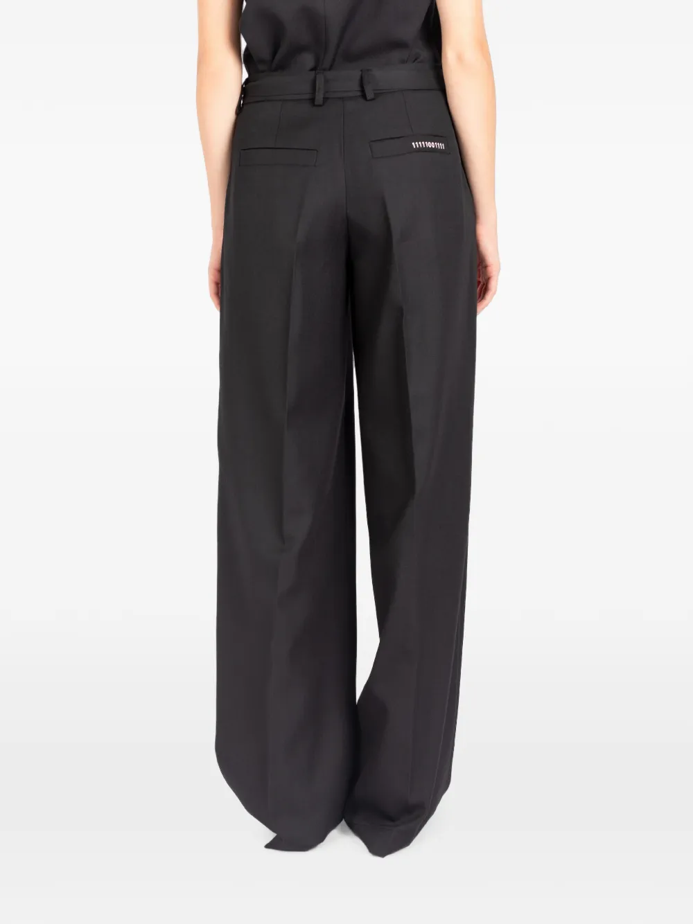 Société Anonyme Dalston tie-waist wide-leg trousers Zwart