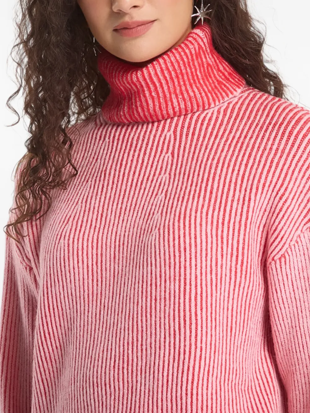 Desigual Ribgebreide coltrui Roze
