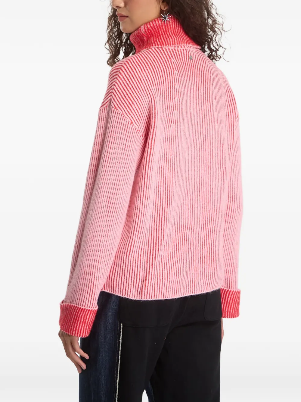 Desigual Ribgebreide coltrui Roze