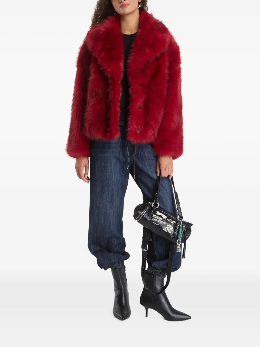 Desigual Jack van imitatiebont Rood