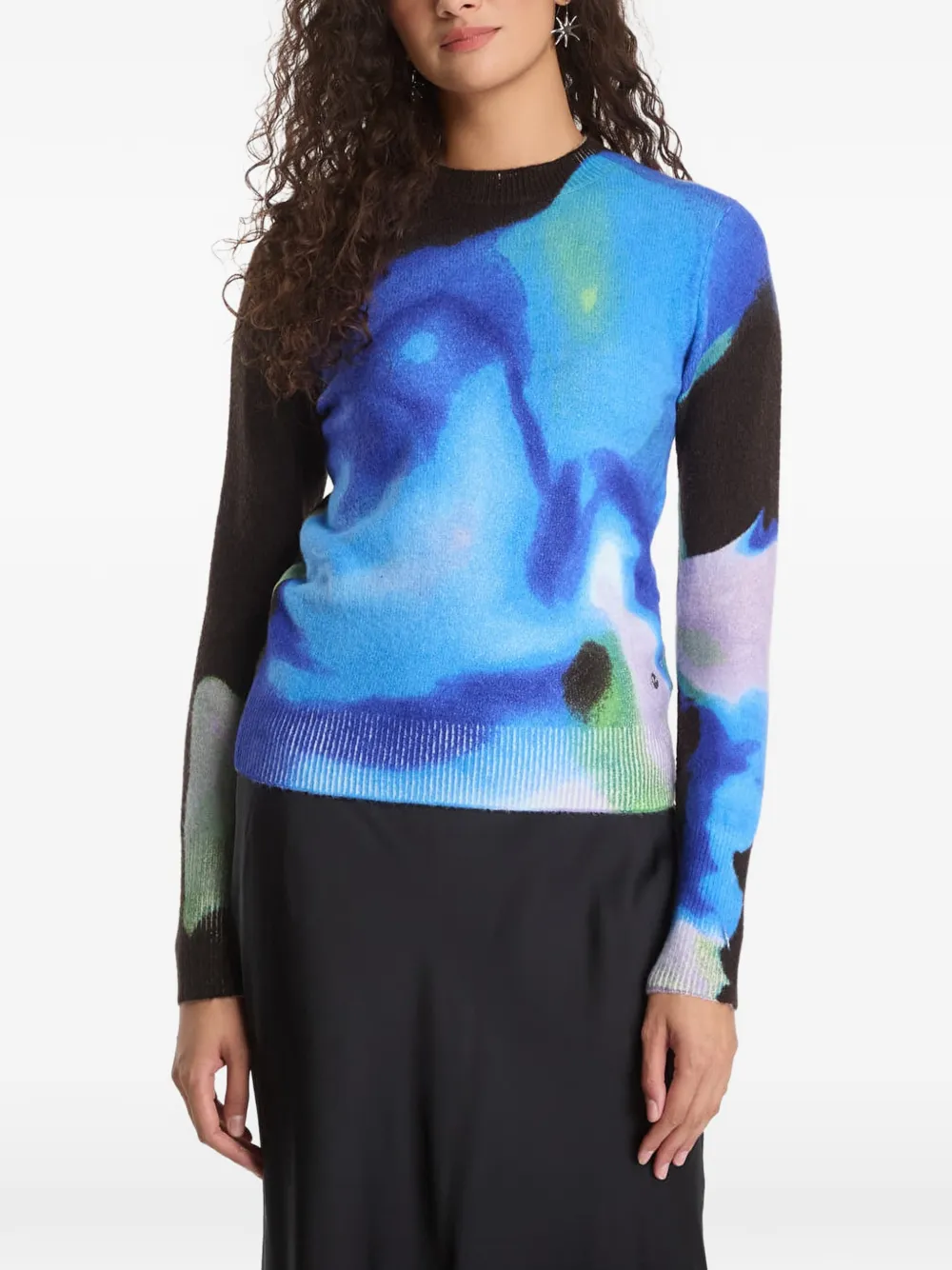 Desigual abstract-print sweater - Blu