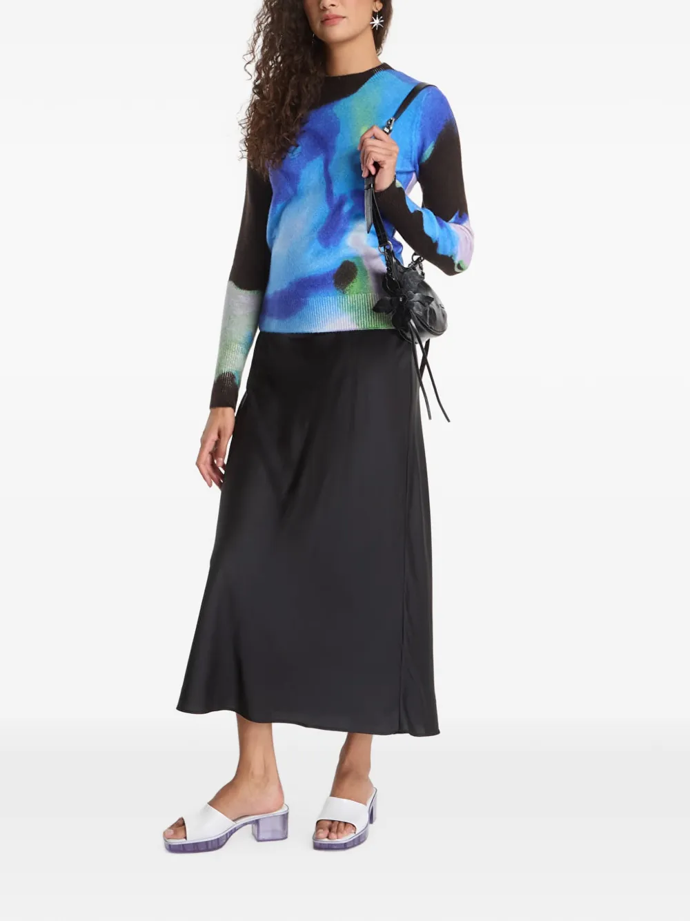 Desigual Sweater met abstracte print Blauw