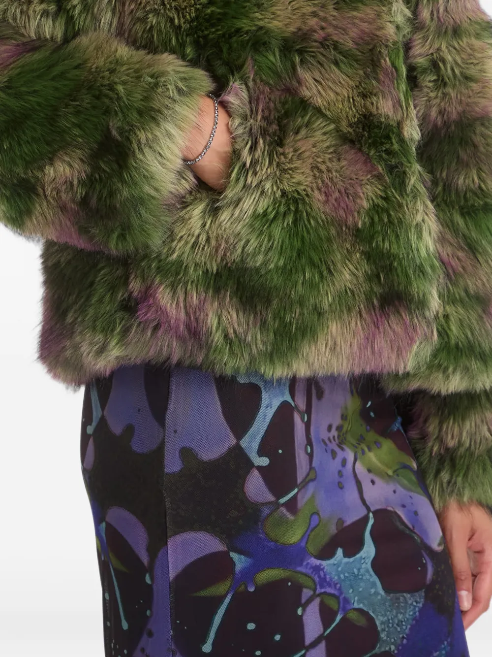 Desigual Jas van imitatiebont Groen