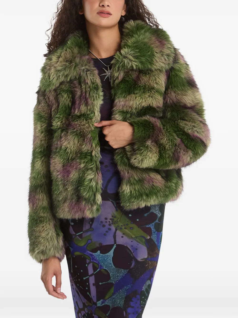 Desigual faux-fur coat