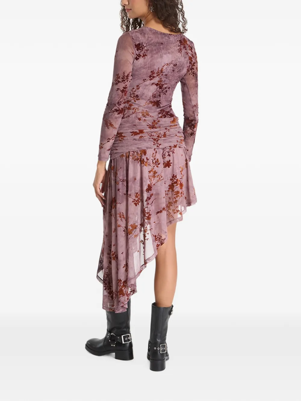 Desigual Jurk met bloemenprint Paars