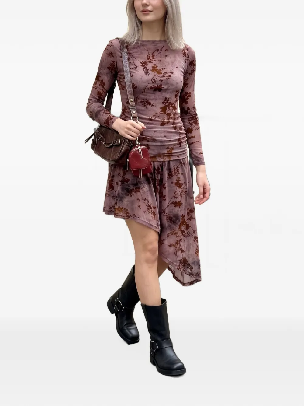 Desigual Jurk met bloemenprint Paars