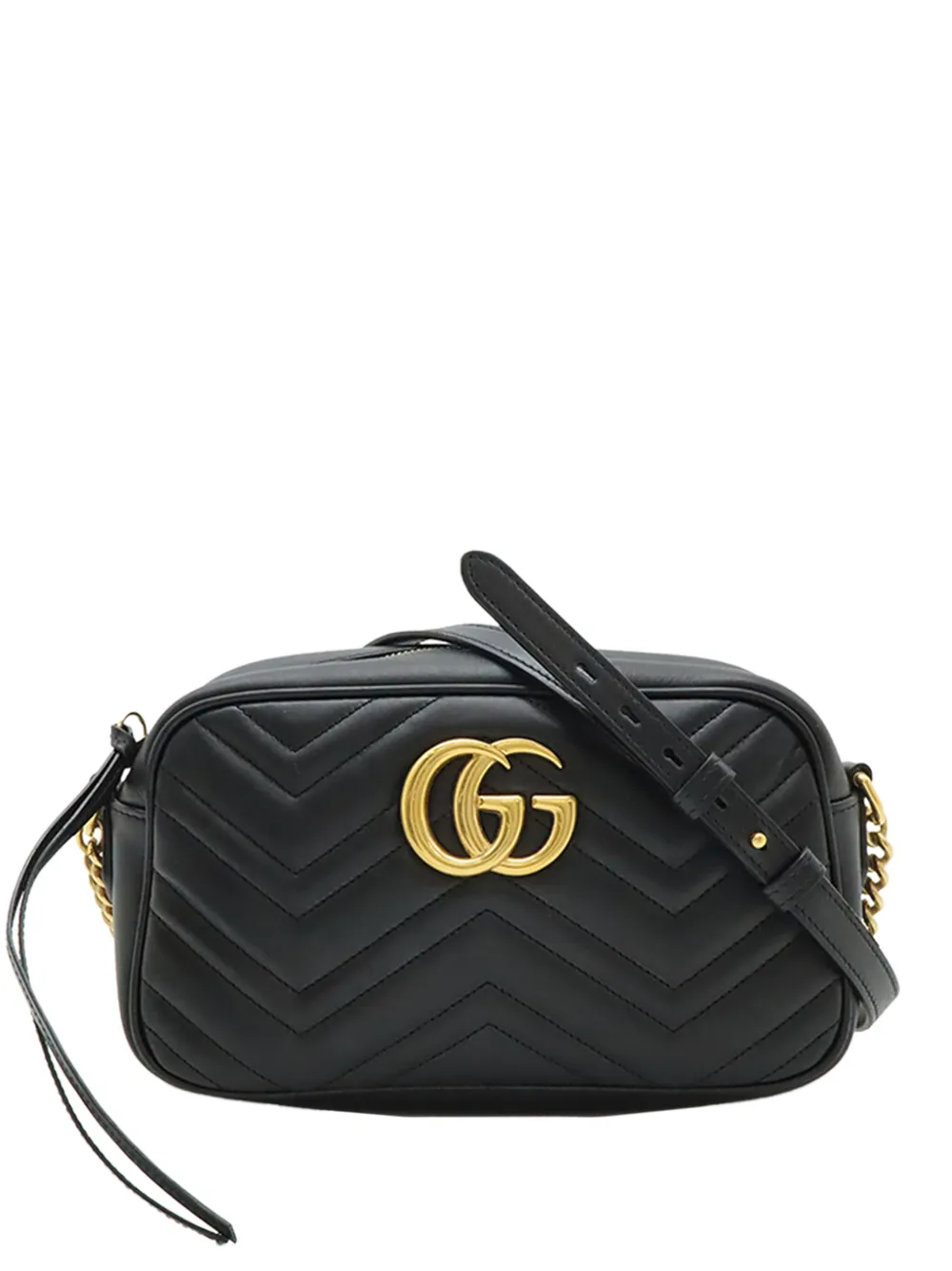 Gucci Pre-Owned 2000-2016 Small GG Marmont Matelasse Calfskin crossbody bag - Nero