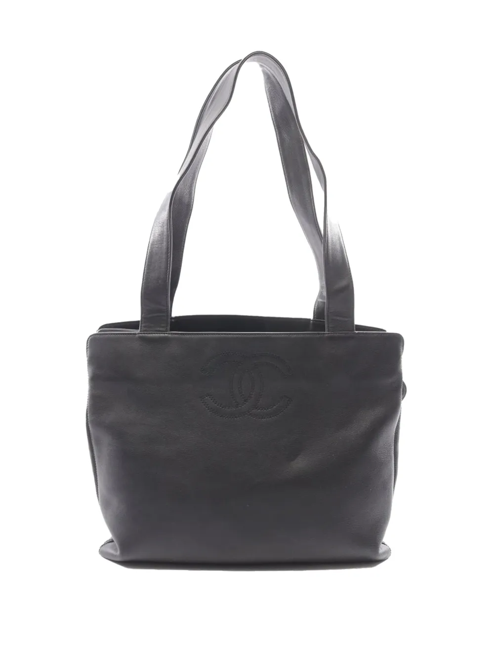 CHANEL Pre-Owned Borsa tote CC in pelle di agnello 2000-2002 - Nero