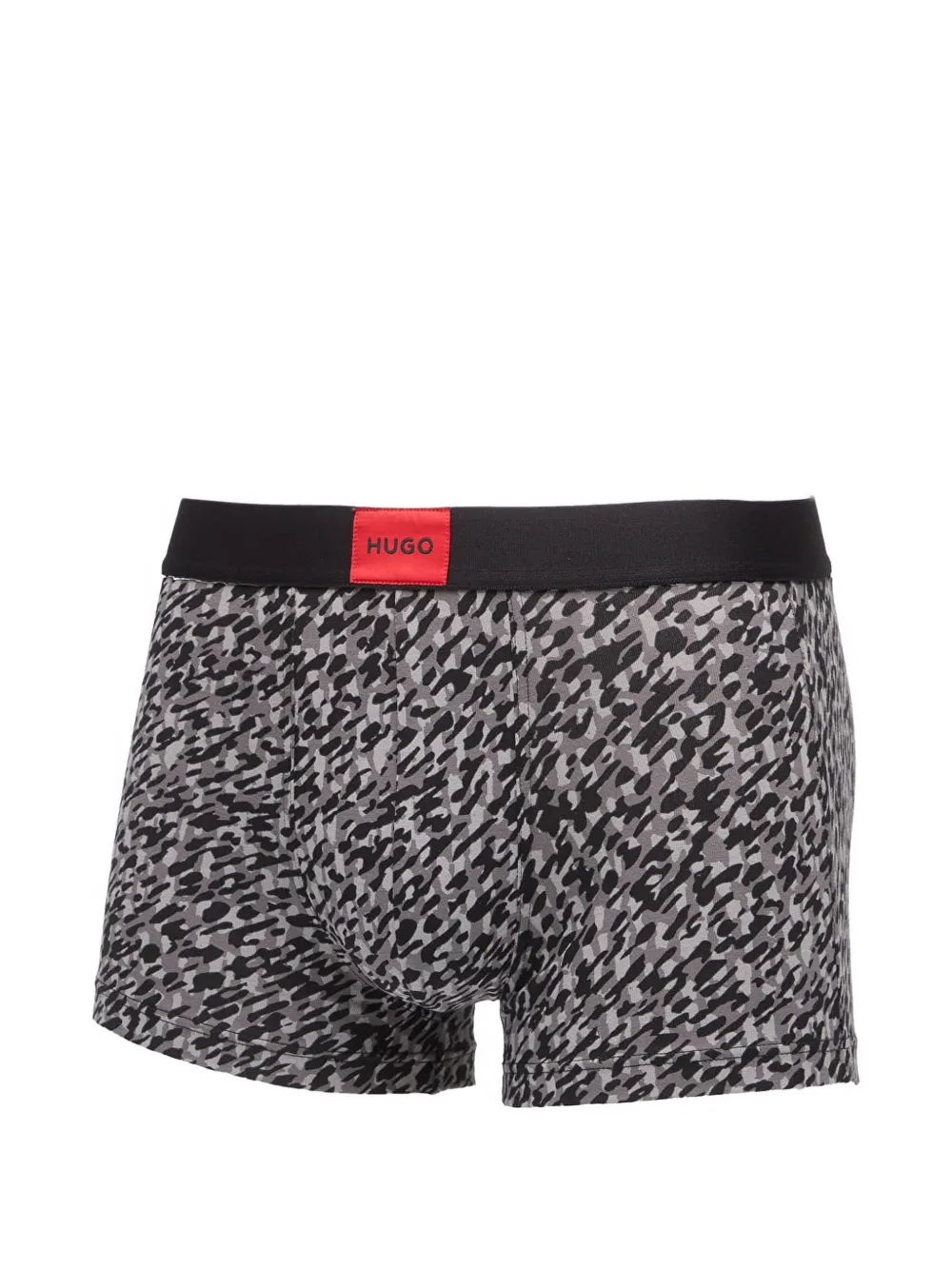 HUGO Drie boxershorts met logo-patch Zwart