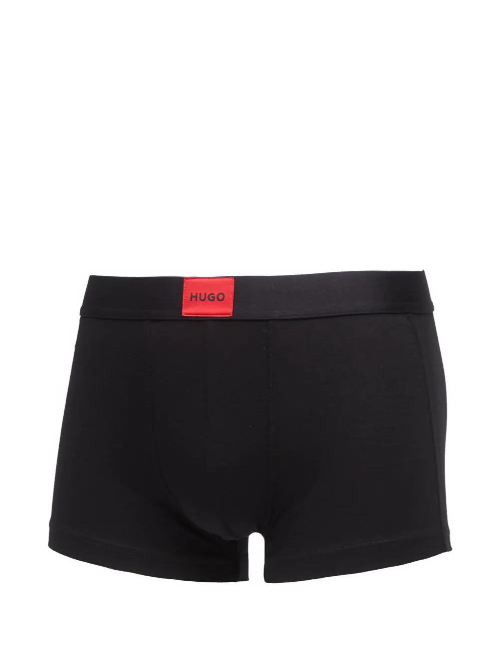 HUGO Drie boxershorts met logo-patch Zwart