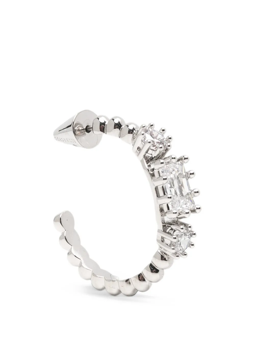 Eddie Borgo Estate crystal-embellished hoop earrings - Silver