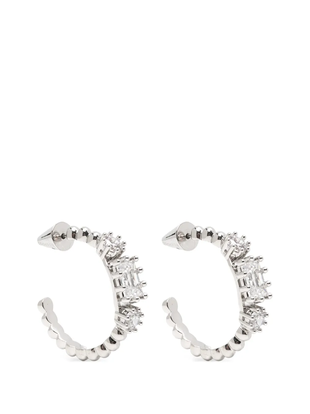 Eddie Borgo Estate crystal-embellished hoop earrings - Argento