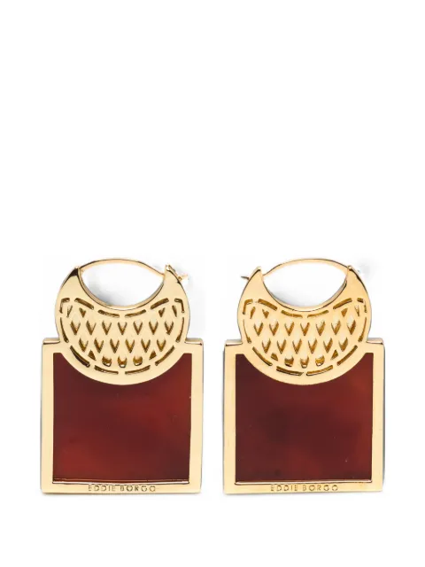 Eddie Borgo Carnelian Square Medallion øreringe