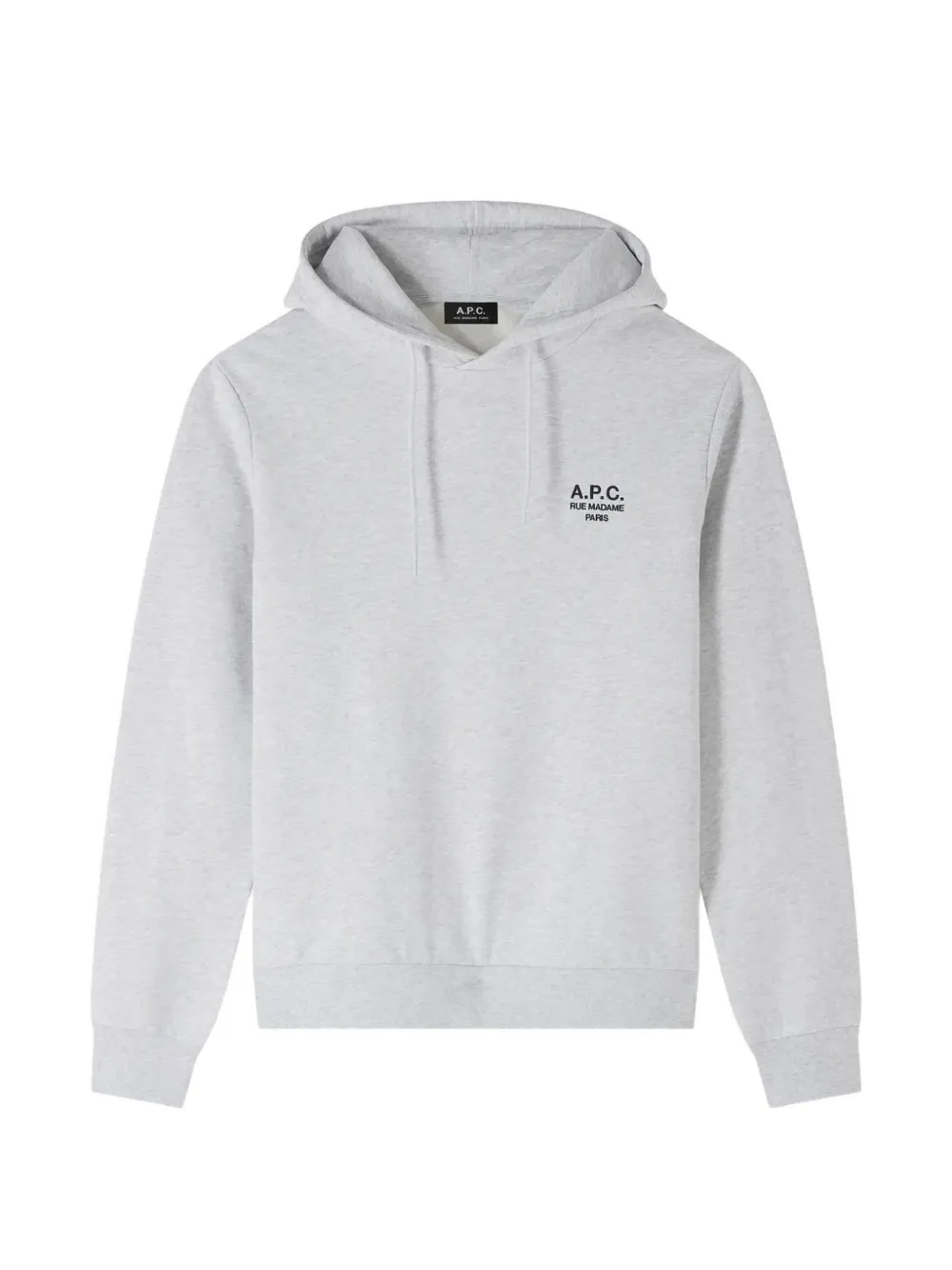 A.P.C. logo-embroidered drawstring hoodie - Grigio