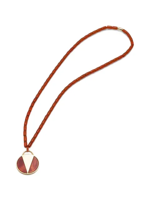 Eddie Borgo amber carnelian medallion necklace